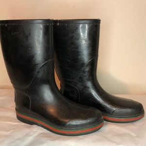 Black Gucci Rain boots